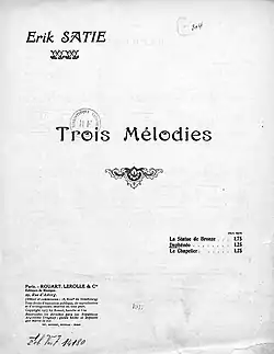 Image illustrative de l’article Trois mélodies (Satie)