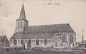 L'église avec son cimetière.
