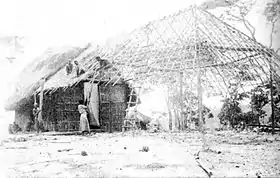 La première abbatiale en 1898.