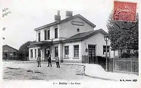 La gare d'Esbly, vers 1908.