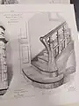 Cette image représente l'escalier intérieur de la maison du docteur Paul Jacques à Nancy, avenue Foch.