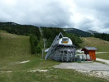 Le télésiège Les Lattes en 2010.