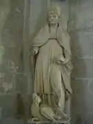 Intérieur de l'église : Saint Loup écrasant la chair salée XVIe siècle