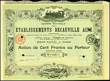 Scanner d'un document papier concernant un titre de propriété d'action.