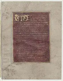 Évangéliaire pourpre, IXe siècle.