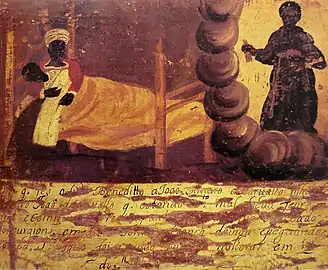 Anonyme, Ex-voto de invocação a São Benedito, XVIIIe&nbsp;siècle. Museu da Inconfidência&nbsp;(pt), Ouro Preto.