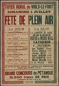 Affiche de la fête de plein air [1945-1955].
