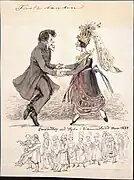 Première danse. Mariage des agriculteurs à Hjula dans le Södermanland 1837.