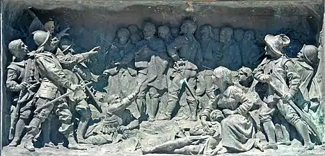 Monument de la délibération de 1636, détail, Saint-Jean-de-Losne.