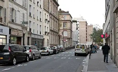 Rue vue depuis le boulevard de Charonne.