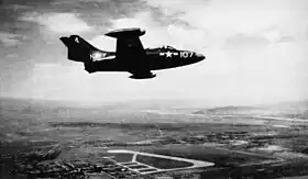 Un F9F-2 sur le point d'attaquer Yonpo en 1951.