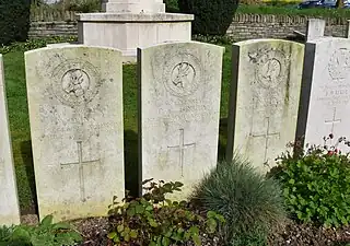 Tombe de trois soldats sud-africains.