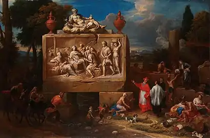 Fantasielandschap met de Heilige Carlo Borromeo - Rijksmuseum