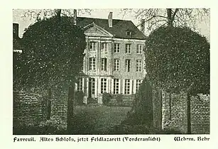 Le château qui a servi d'hôpital aux Allemands de 1914 à 1916.