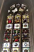 Verrière du XVIe siècle, chapelle de la Vierge.