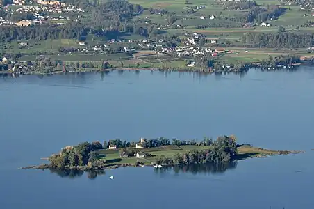 Vue aérienne de l'île