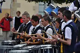 Les tambours du bagad Glazik Kemper
