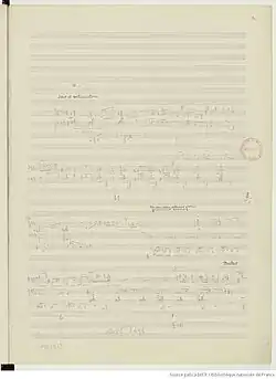 page du manuscrit.