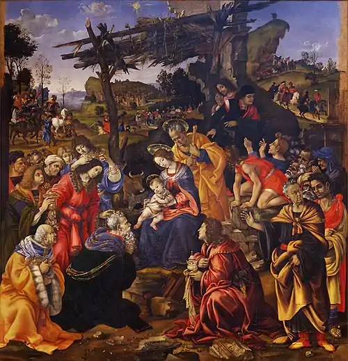 Adoration des mages, 1496Musée des Offices