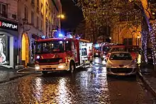 Véhicule de lutte contre l’incendie.