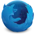 Logo de la version de développement Firefox Developer Edition de 2014 à 2017