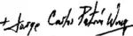 Signature de Jorge Carlos Patrón Wong