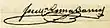 Signature de José María Reina Barrios