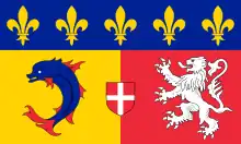 Drapeau officieux de Rhône-Alpes.