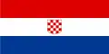 Drapeau de  la république de Croatie (1990).