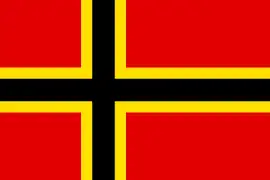 Drapeau (inspiré de celui de Josef Wirmer) fréquemment utilisé par les manifestants.