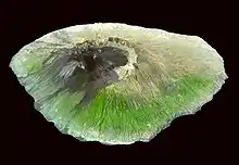 Image tridimensionnelle montrant la caldeira de Chã das Caldeiras avec le Pico do Fogo