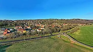 Vue générale du bourg de Fontain.