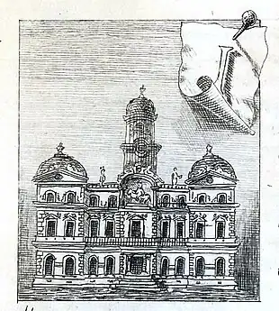 Le monument élevé à la gloire des Enfants du Rhône, illustration pour Hôtel de ville de Lyon.