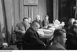 Olga Körner à un congrès du KPD en 1946.