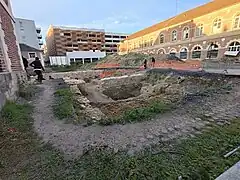 Fouilles du service archéologique municipal sur le site de l'Arsenal