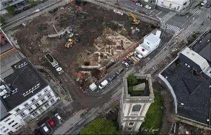 Vue globale du site de fouilles.