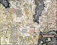 Une carte détaillée de la Palestine du 15e siècle