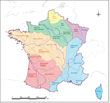 Services de prévision des crues en France métropolitaine.