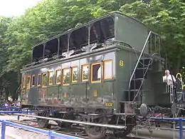 Voiture Ouest à impériale du XIXe siècle.