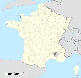 Carte figurant par des traits noirs les limites des départements