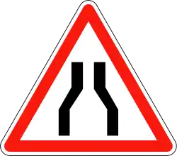 A3 - Chaussée rétrécie