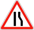 A3a - Chaussée rétrécie par la droite