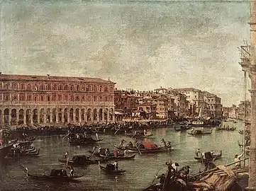 1756-1760, Grand Canalavec les nouvelles constructions au RialtoPinacothèque de Brera, Milan