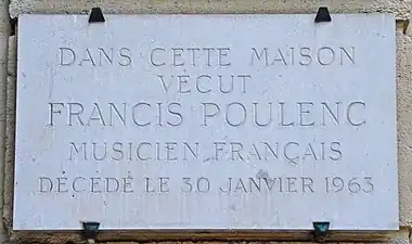 Plaque du n°5.