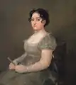 Femme à l'Eventail, Goya, vers 1806.