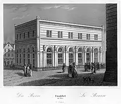 La Bourse de Francfort (de) (1845), lithographie éditée par Wilhelm Lang.