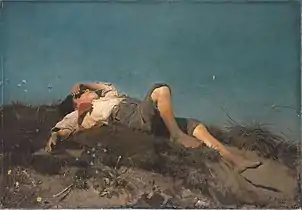 Franz von Lenbach —Le Pâtre endormi 1860