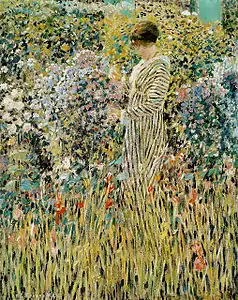 Frederick Carl Frieseke, Femme dans un jardin, 1912, Terra Foundation for American Art, Daniel J. Terra Collection, Chicago.