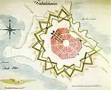 Plan de la forteresse Suomenlinna.