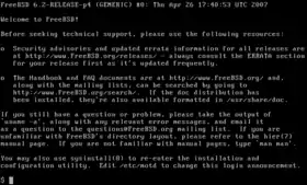 Page d'accueil de FreeBSD.